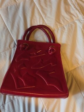 Vintage Ferragamo Red Leather Handbag